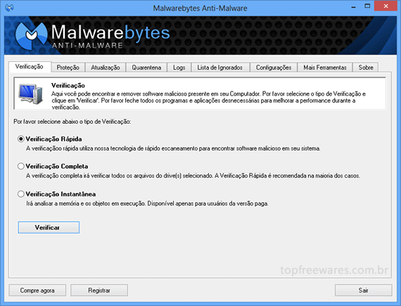 Anti-Malware gratuito para Windows -  MalwareBytes Anti-Malware