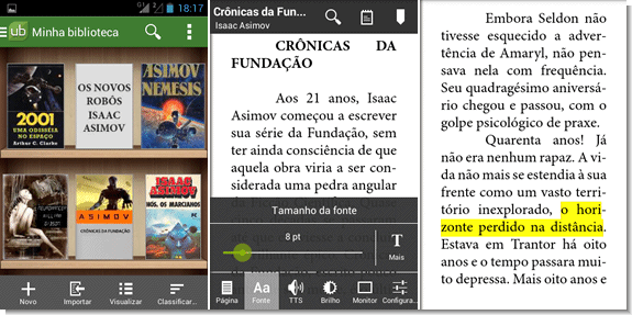 Leitor de ebooks para Android - Universal Book Reader