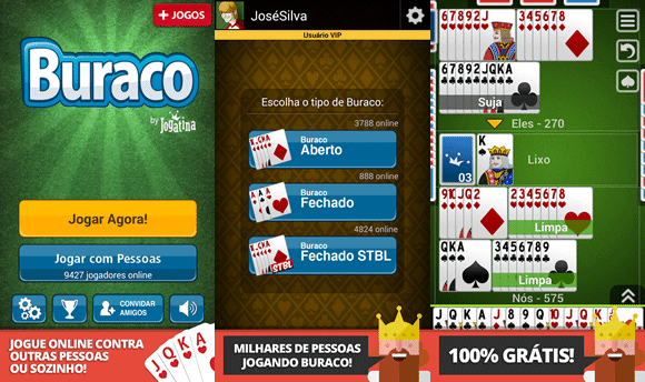 buraco Aberto - jogo de buraco online